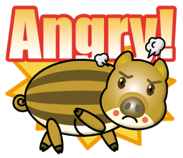 wild boar boy sticker #15511598