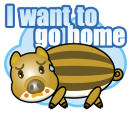 wild boar boy sticker #15511599