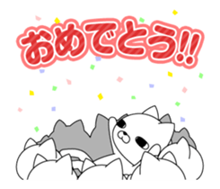 moves! My cat is serious even in spring sticker #15513032