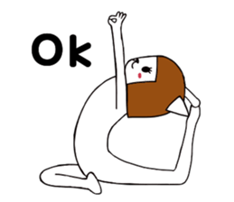Love yoga cat sticker #15514994
