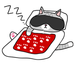 Gray bean cat sticker #15515630