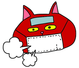 Gray bean cat sticker #15515631
