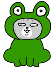 Gray bean cat sticker #15515640