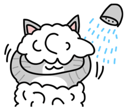 Gray bean cat sticker #15515641
