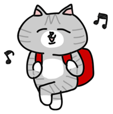Gray bean cat sticker #15515642