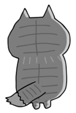 Gray bean cat sticker #15515650