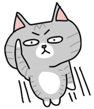 Gray bean cat sticker #15515652