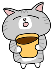 Gray bean cat sticker #15515653