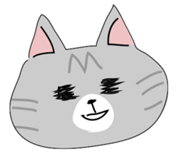 Gray bean cat sticker #15515657