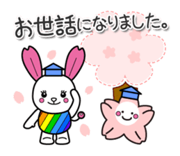 Usakura and Sakurako Spring Sticker sticker #15515720