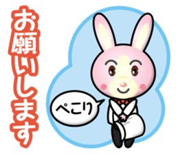 chef rabbit girl sticker #15517164