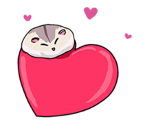 LOVE Hamster animation sticker #15517286