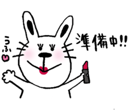 cat and a rabbit and bear cute loosely 3 sticker #15517525