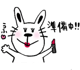 cat and a rabbit and bear cute loosely 3 sticker #15517525