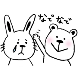 cat and a rabbit and bear cute loosely 3 sticker #15517534