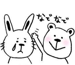 cat and a rabbit and bear cute loosely 3 sticker #15517534