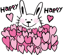 cat and a rabbit and bear cute loosely 3 sticker #15517551