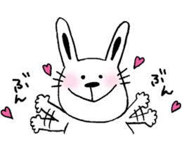 cat and a rabbit and bear cute loosely 3 sticker #15517555