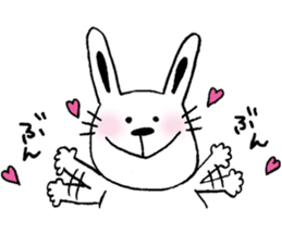 cat and a rabbit and bear cute loosely 3 sticker #15517555