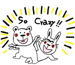 cat and a rabbit and bear cute loosely 3 sticker #15517561