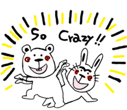 cat and a rabbit and bear cute loosely 3 sticker #15517561