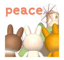 Rabbit in Windmill Village[3D Animated] sticker #15517643