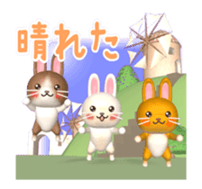 Rabbit in Windmill Village[3D Animated] sticker #15517662