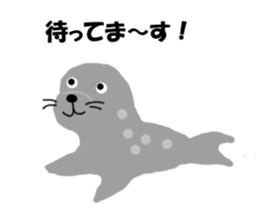Lovely gray Seal sticker #15517666