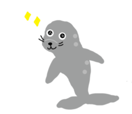 Lovely gray Seal sticker #15517673