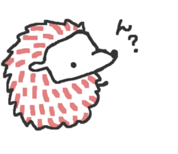 Scandinavian charming bear & hedgehog sticker #15518984
