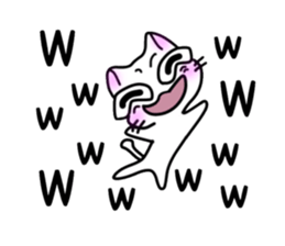 nekonekone monologue White cat Plan sticker #15519186