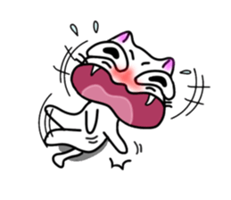 nekonekone monologue White cat Plan sticker #15519187