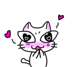 nekonekone monologue White cat Plan sticker #15519189