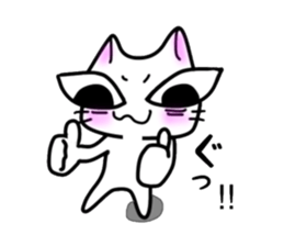 nekonekone monologue White cat Plan sticker #15519203