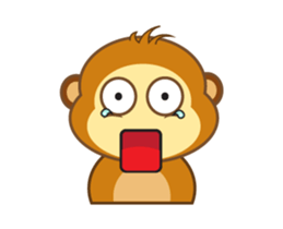 Cute Yellow Monkey Animated sticker #15520330