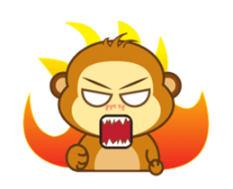 Cute Yellow Monkey Animated sticker #15520332