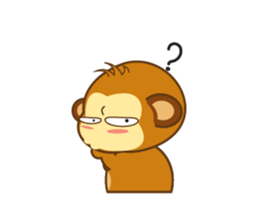 Cute Yellow Monkey Animated sticker #15520335