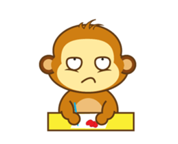 Cute Yellow Monkey Animated sticker #15520336