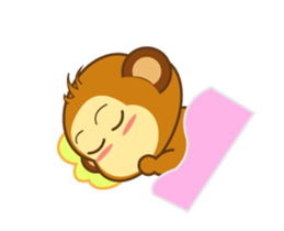 Cute Yellow Monkey Animated sticker #15520337