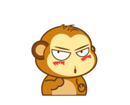 Cute Yellow Monkey Animated sticker #15520338