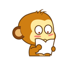 Cute Yellow Monkey Animated sticker #15520341