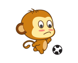 Cute Yellow Monkey Animated sticker #15520343