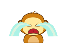 Cute Yellow Monkey Animated sticker #15520344