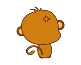 Cute Yellow Monkey Animated sticker #15520346
