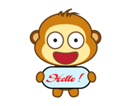 Cute Yellow Monkey Animated sticker #15520348