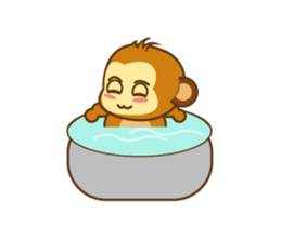 Cute Yellow Monkey Animated sticker #15520349