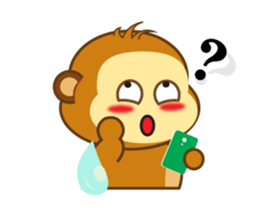 Cute Yellow Monkey Animated sticker #15520353