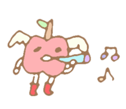 Funny cherry with wing sticker #15522442