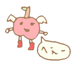 Funny cherry with wing sticker #15522455