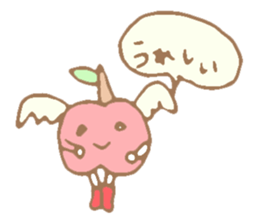 Funny cherry with wing sticker #15522457